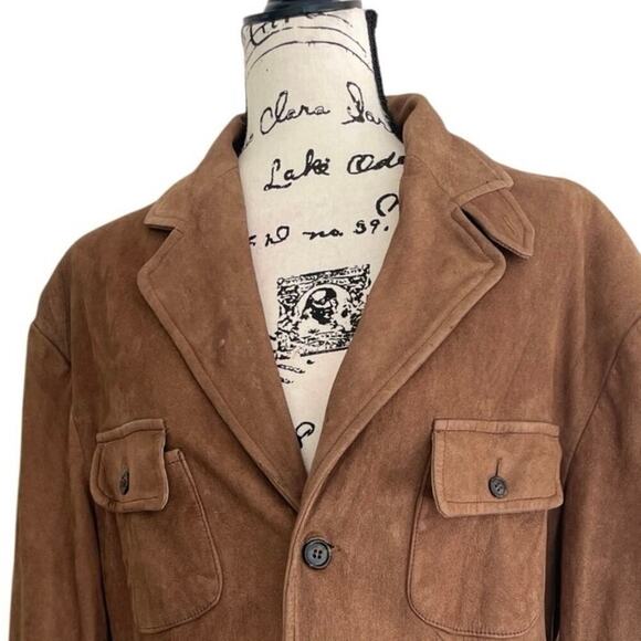 VTG 70’s RALPH LAUREN COUNTRY SUEDE JACKET CHESTNUT ILGWU LOGO MADE IN USA SZ M - Picture 15 of 16